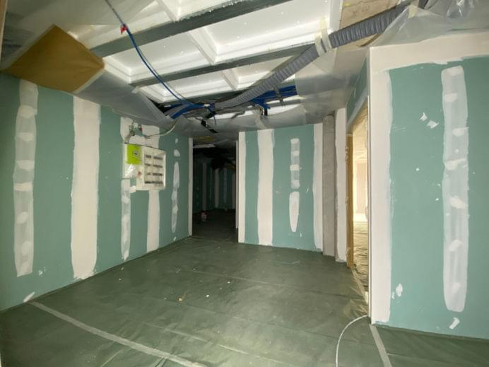 pomieszczenie przed szpachlowaniem